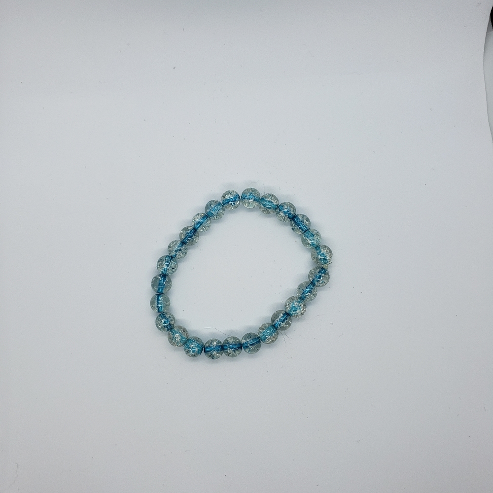 Blue Crackle Stretchy Bracelet